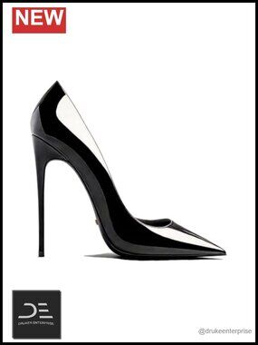 Stiletto Heels Patent Leather Pointed Toe Pumps 4in High Heel Women's Shoes